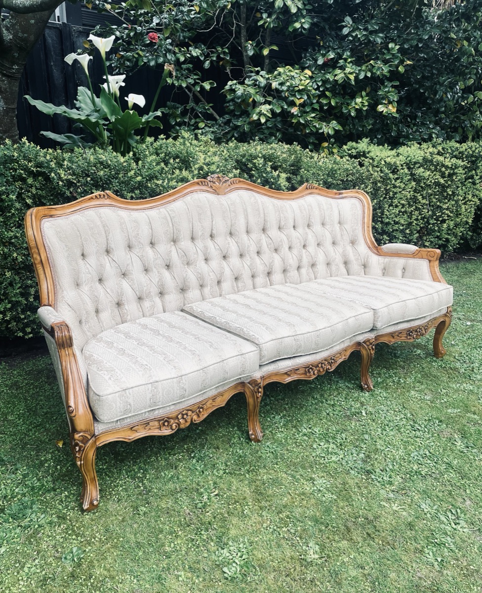 Louis Carved French Ornate Sofa